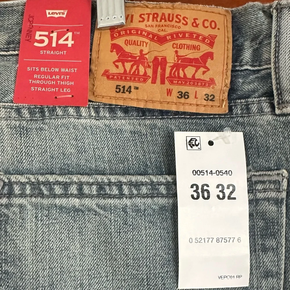 Levi's Men's Washed Blue Straight Jeans